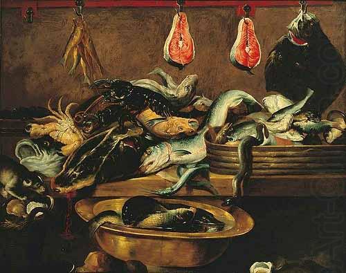 Frans Snyders Fish stall china oil painting image